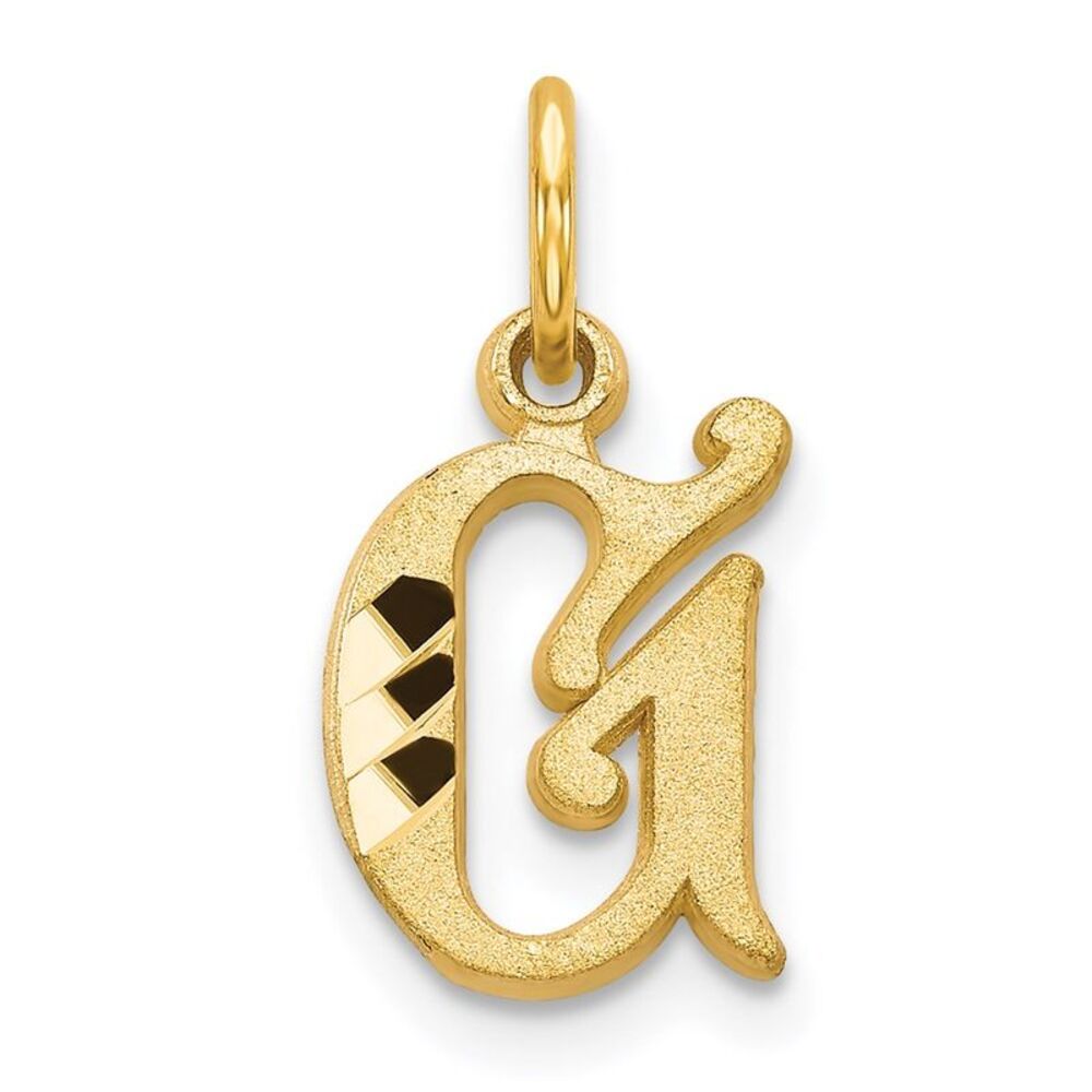 14k Yellow Gold, Isabelle Collection, Mini Letter G Initial Charm